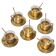Mid-century tea service in patinated brass and glass