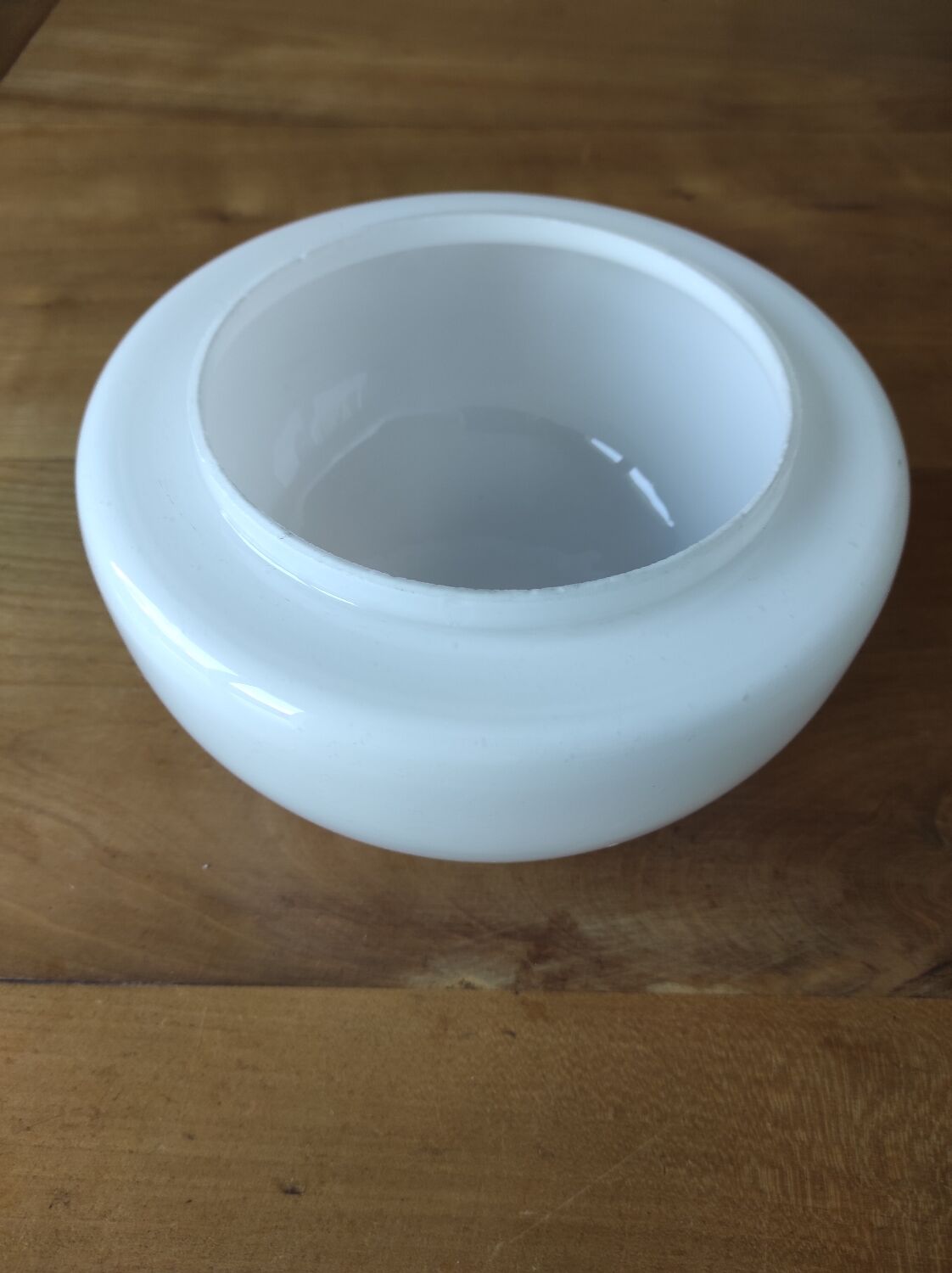 white opaline demi-globe