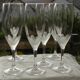 Set of 6 cut crystal flutes from lorraine.