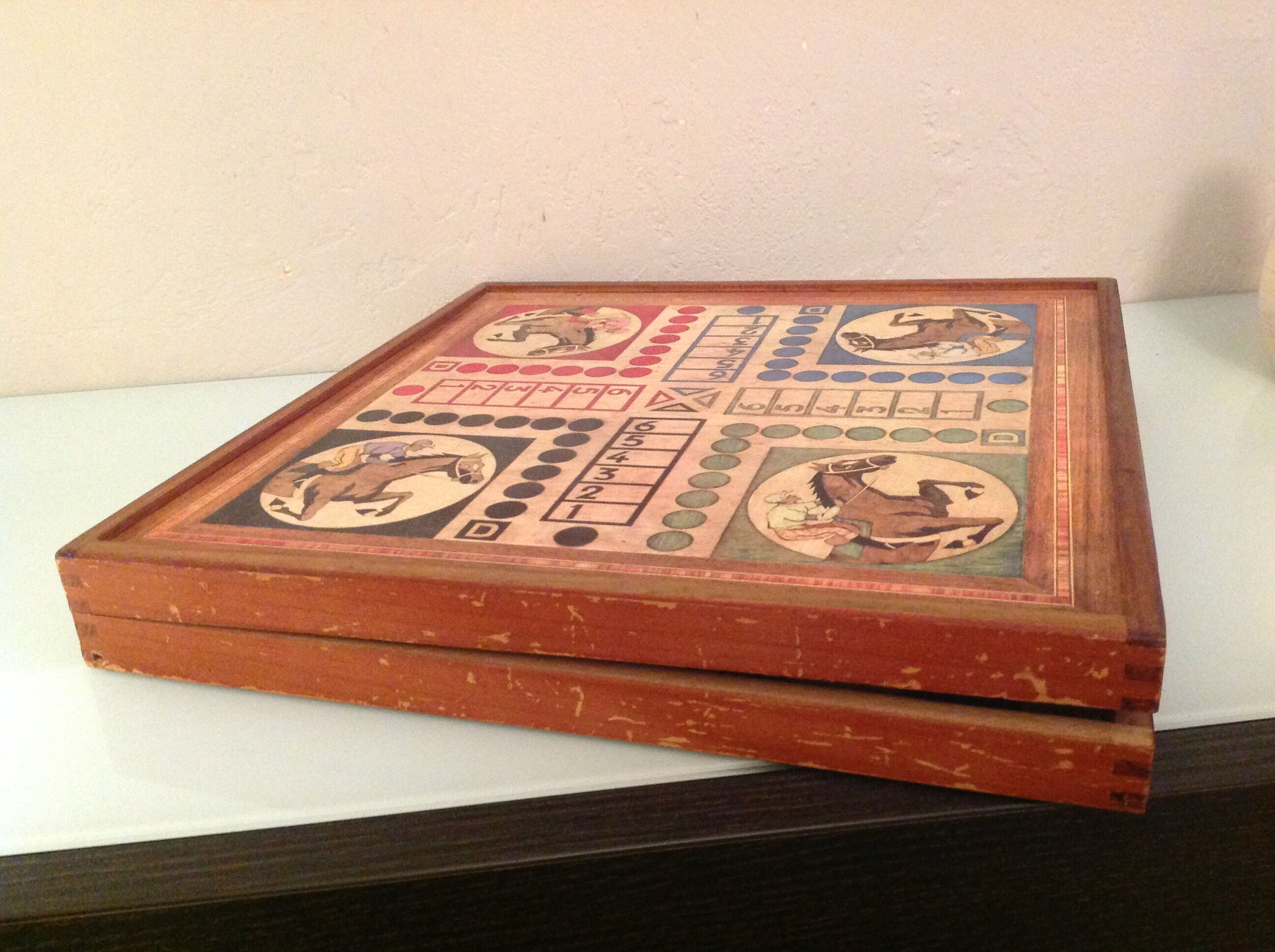 Old wooden / vintage game case 60-70s