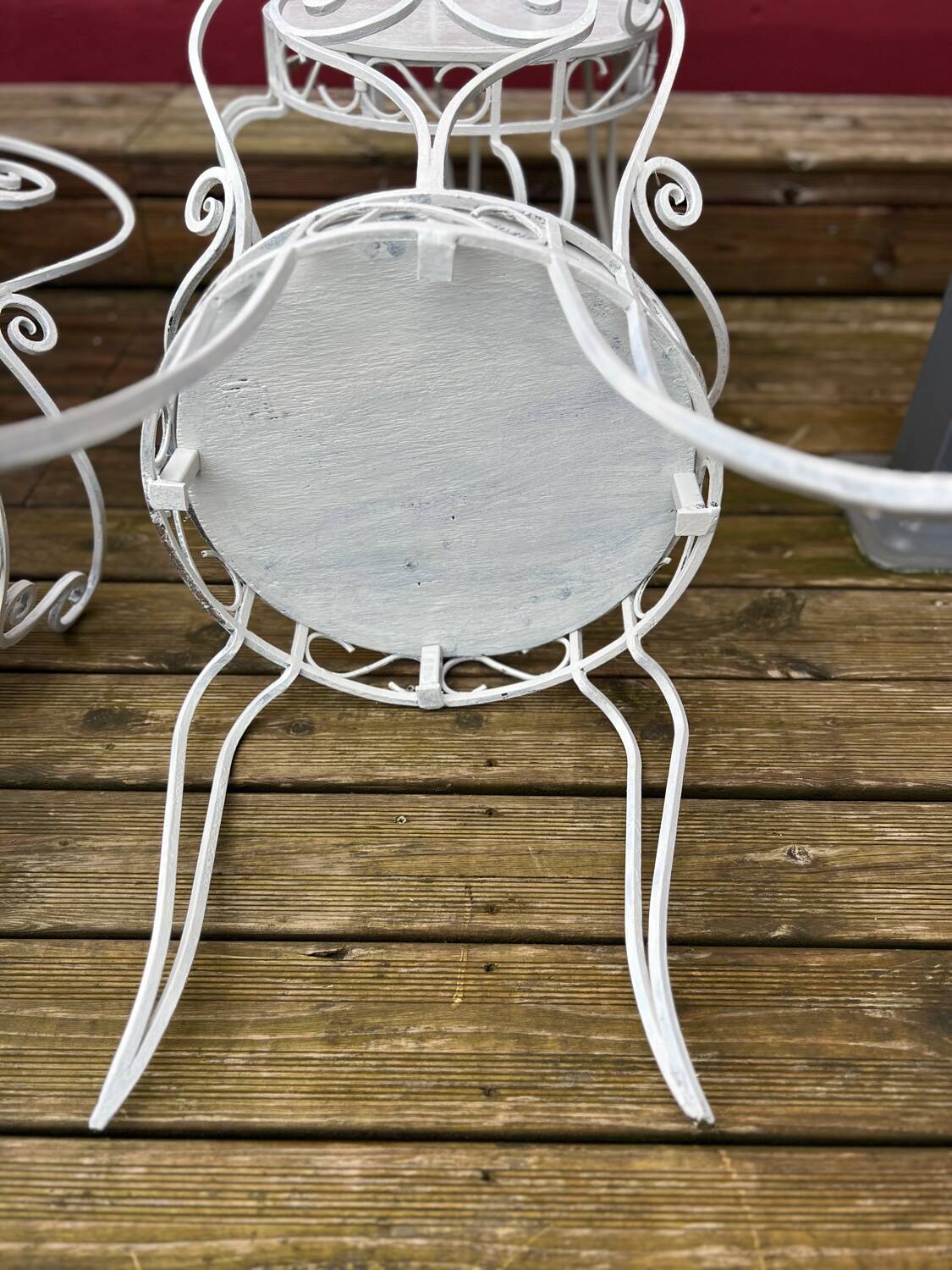 Wrought iron garden furniture