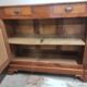 Old Parisian buffet in rustic oak 2 drawers 2 doors vintage country storage unit