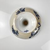 Pexonne iron earth compote dish, blue bird motif, late 19th century