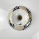 Pexonne iron earth compote dish, blue bird motif, late 19th century