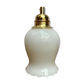 Vintage tulip hanging lamp in white opaline