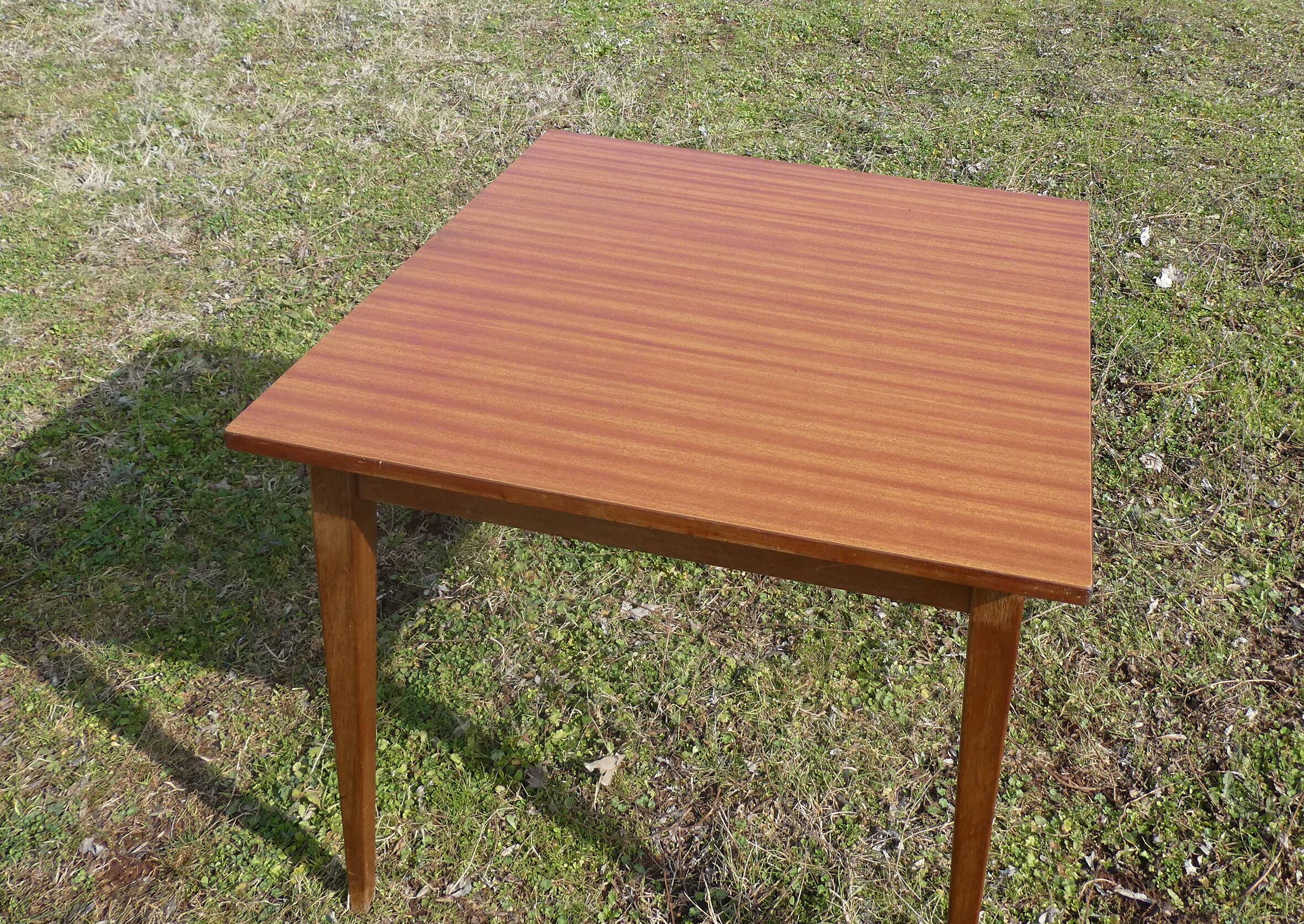 Pair of square wooden bistro tables 80 x 80 cm