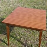 Pair of square wooden bistro tables 80 x 80 cm