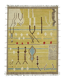 Handwoven Turkish Rustic 296 cm x 362 cm Yellow Wool Carpet