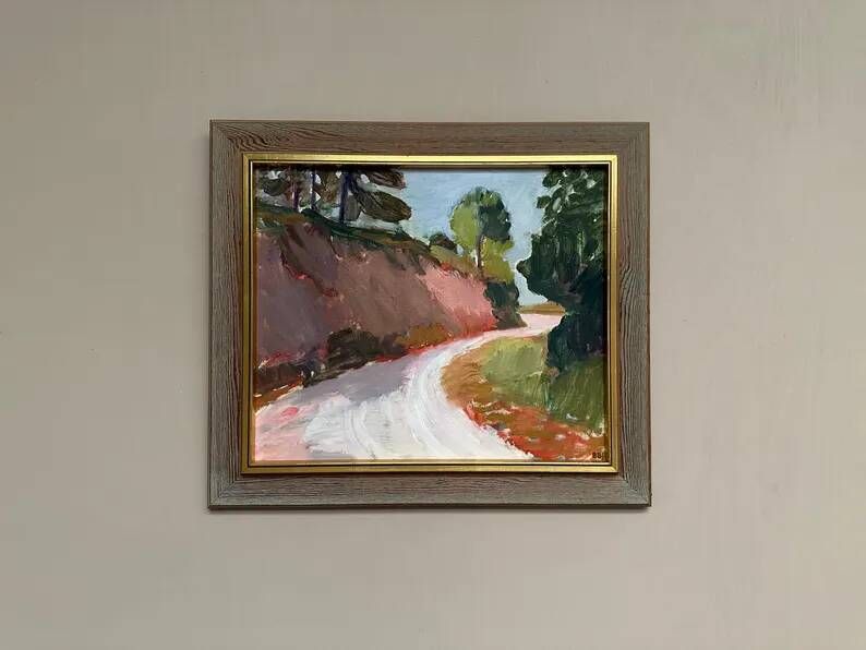 Original Danish Oil on Canvas – “Varm dag, Frankrike”  by Bente Bjerregaard