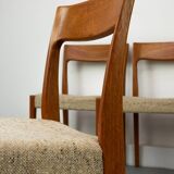 Set of 4 Teak and Wool Dining Chairs by Swegards, Sweden, 1960s