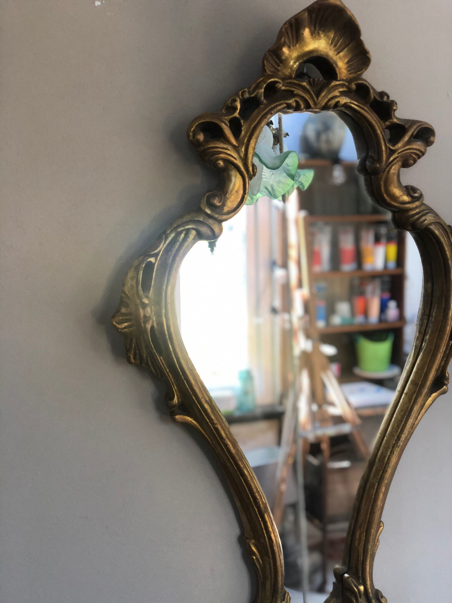 Golden rococo mirror