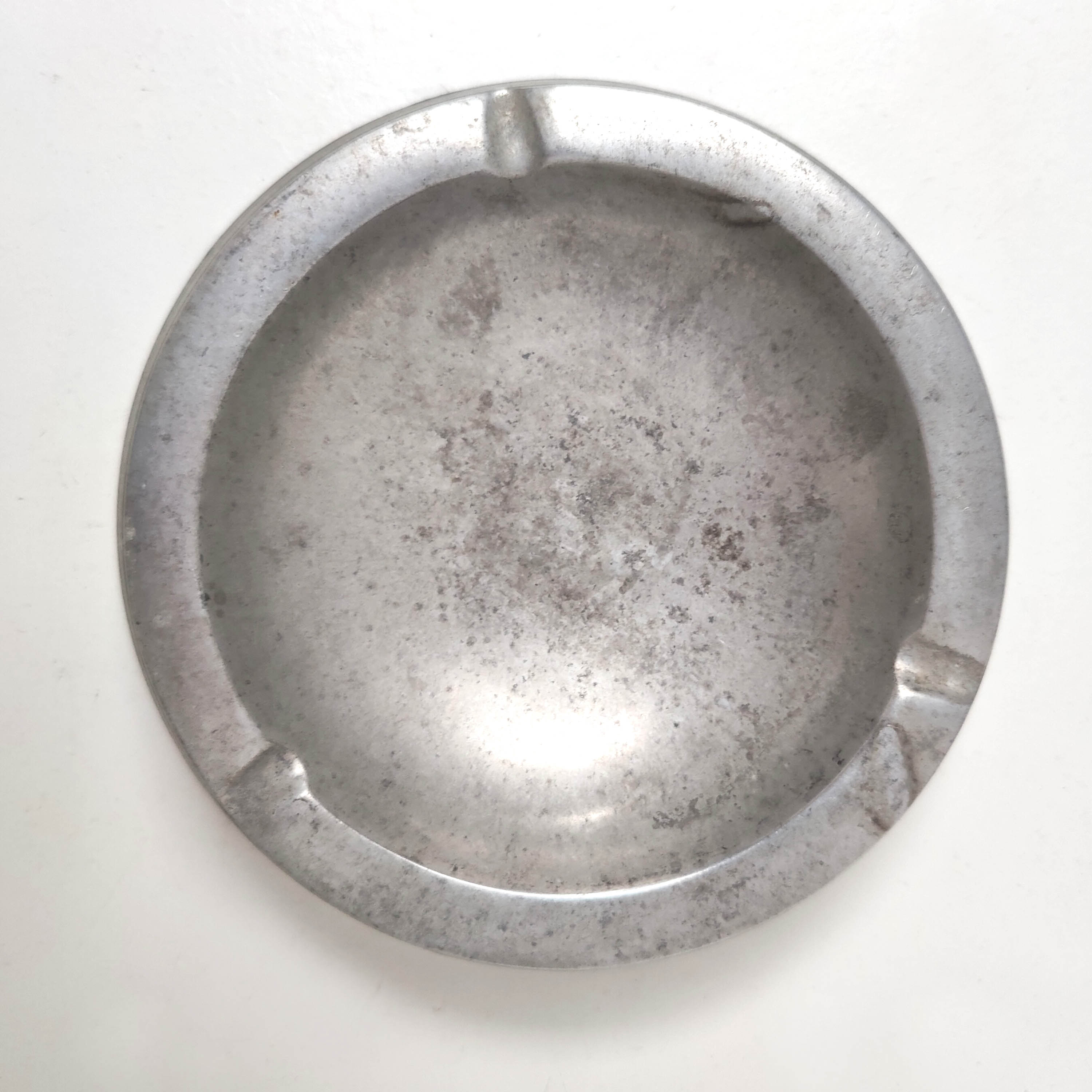 Cendrier rond vintage bistrot années 50 fonte aluminium