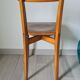 Chaise de bistrot gravée en hêtre