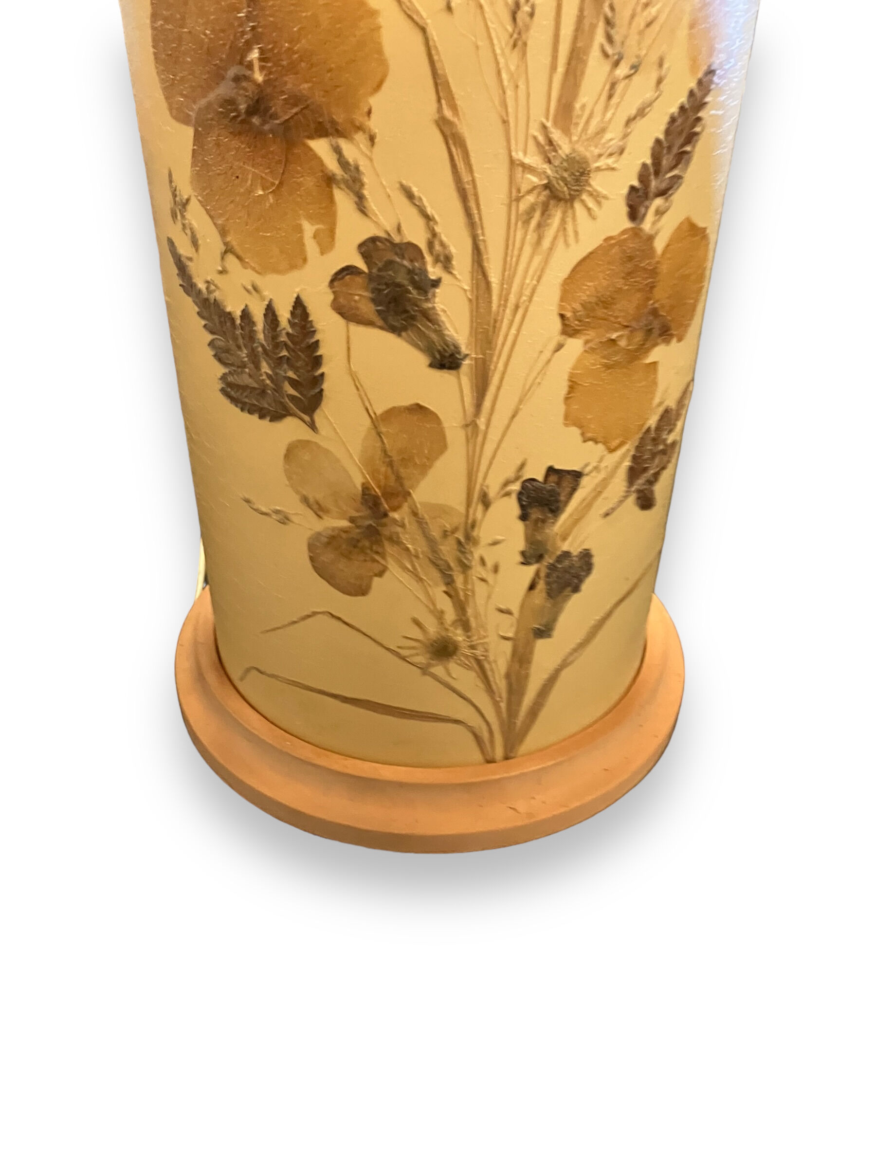 Lamp roller dried flowers 1960s
