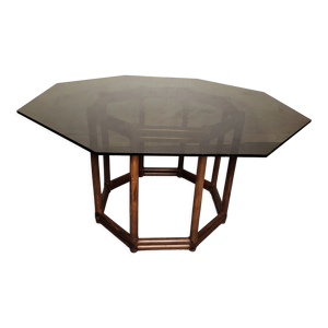 Table bois façon bambou