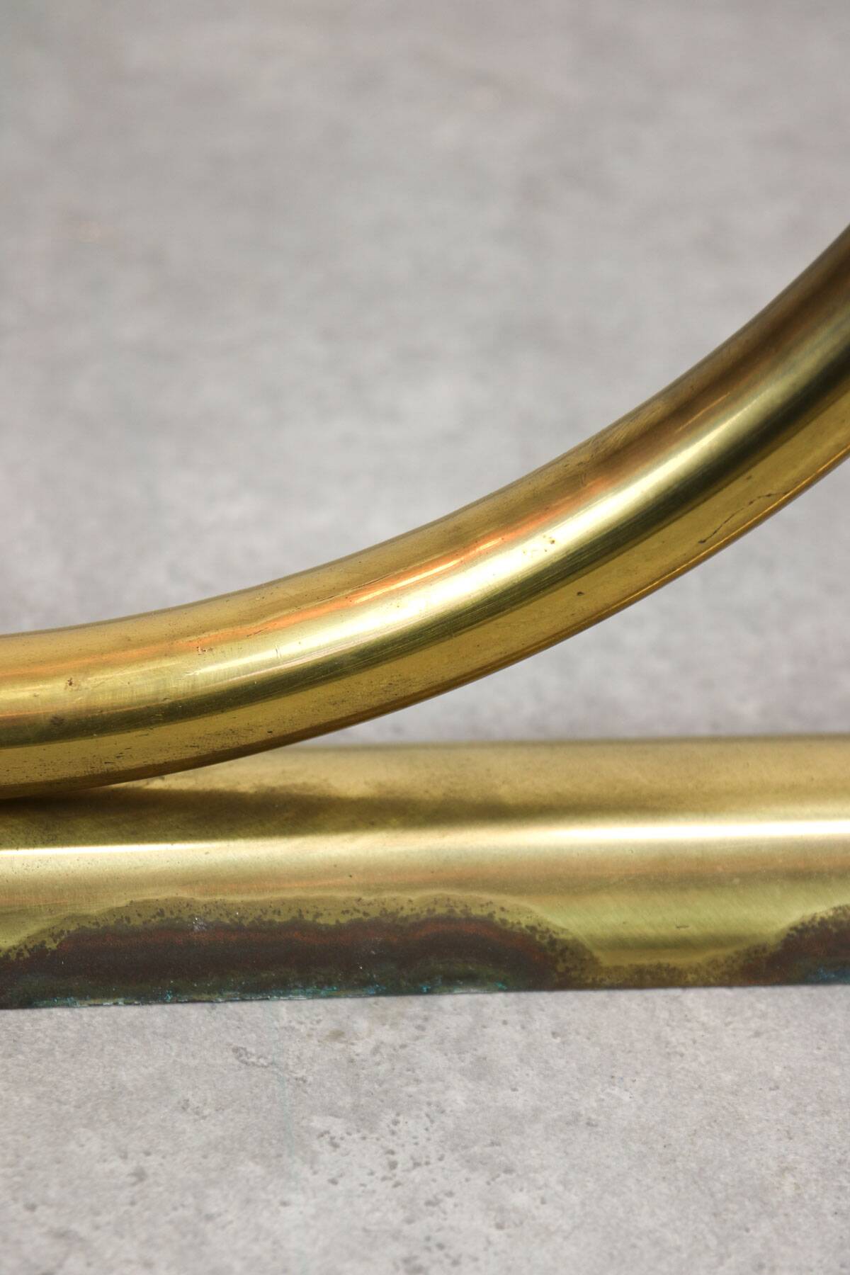 Large Italian Mid-century Brass Wall or Ceiling Lamp, 60s