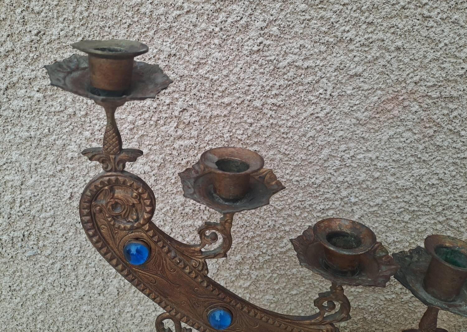 Large bronze candelabrum from the 19th century.