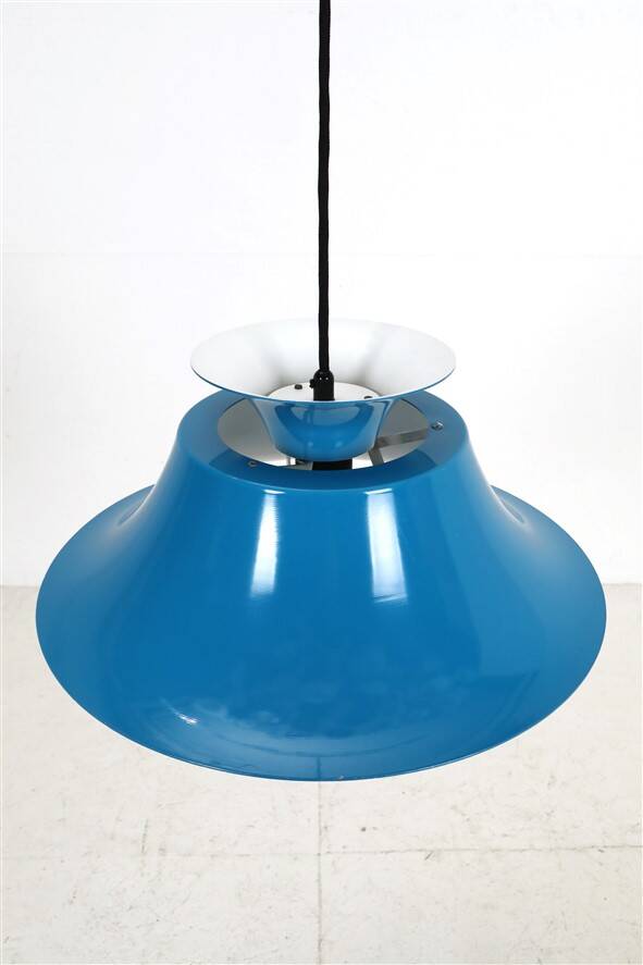 Blue Fog & Mørup / Erik Balslev pendant lamp / Mid-century Danish modern design / 1970s