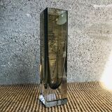 Smoked glass vase
