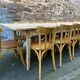 Incredible 400 cm farm table in fir 1900 brasserie natural raw wood