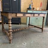 Louis XIII style table in raw oak