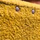 Vintage 60s armchair in cumin yellow terry fabric