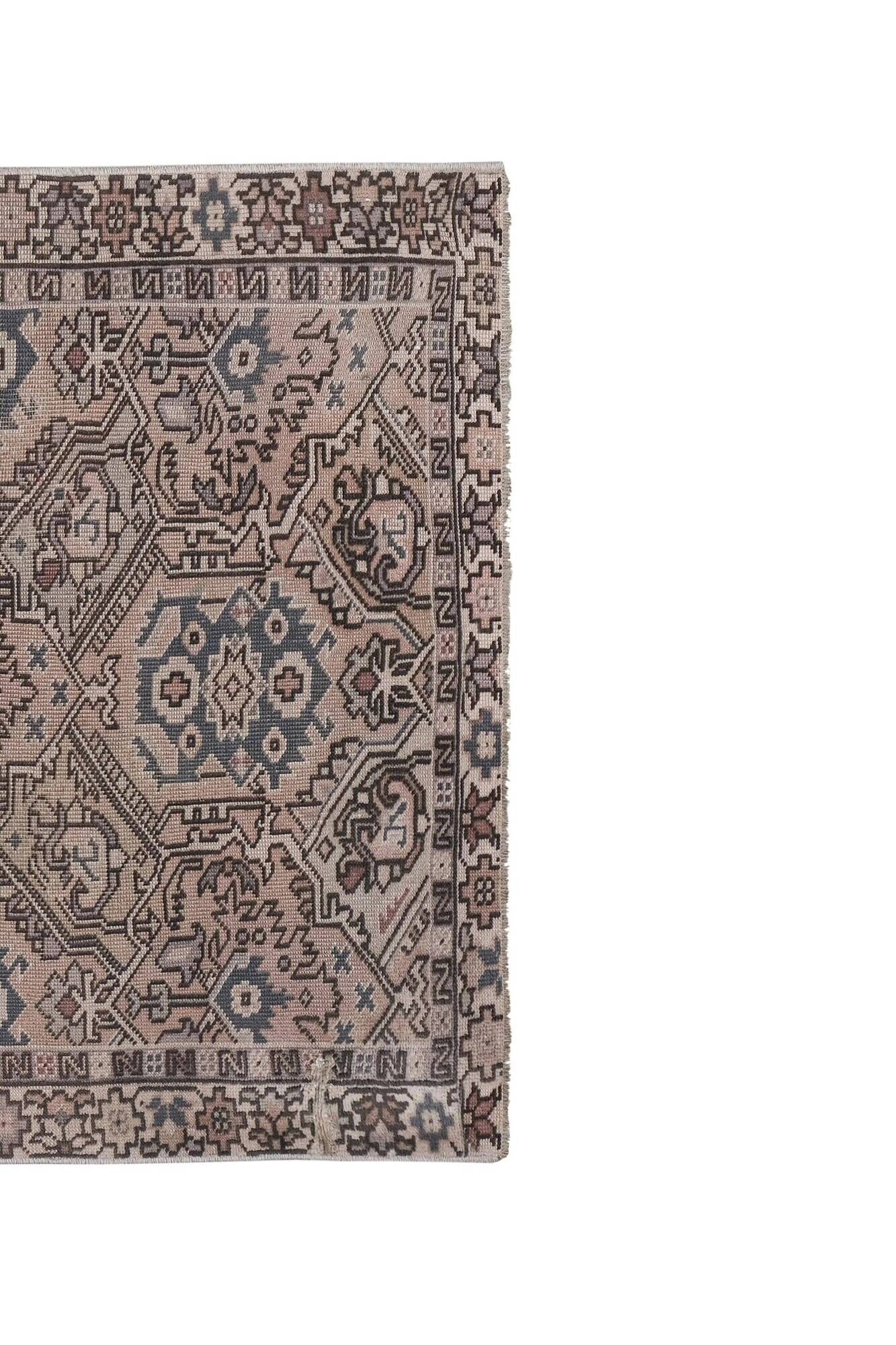 Vintage Turkish rug handmade 100x138 cm