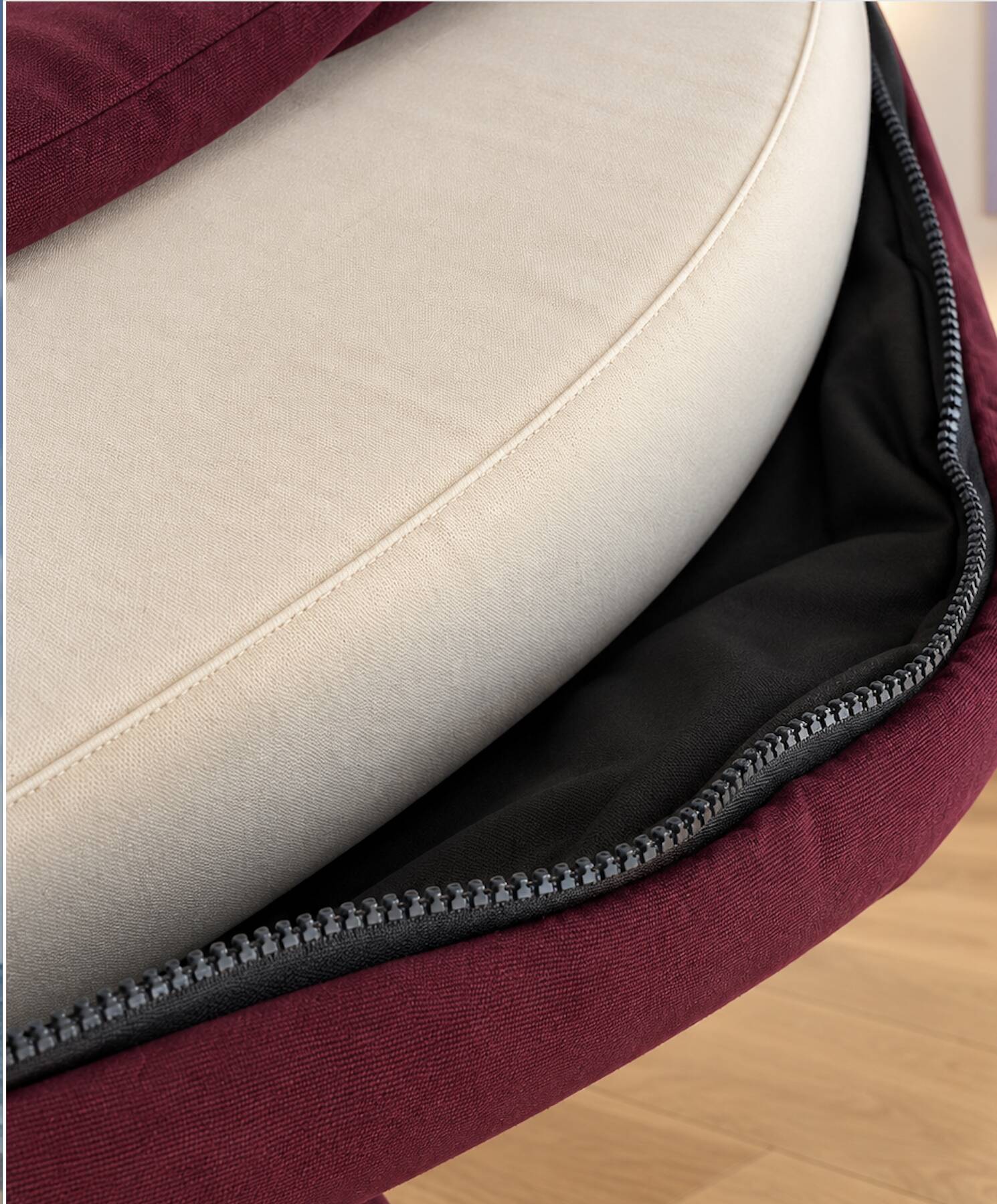Ligne Roset (Multy Claude Brisson) - 3-seater - with armrests - colour cassis