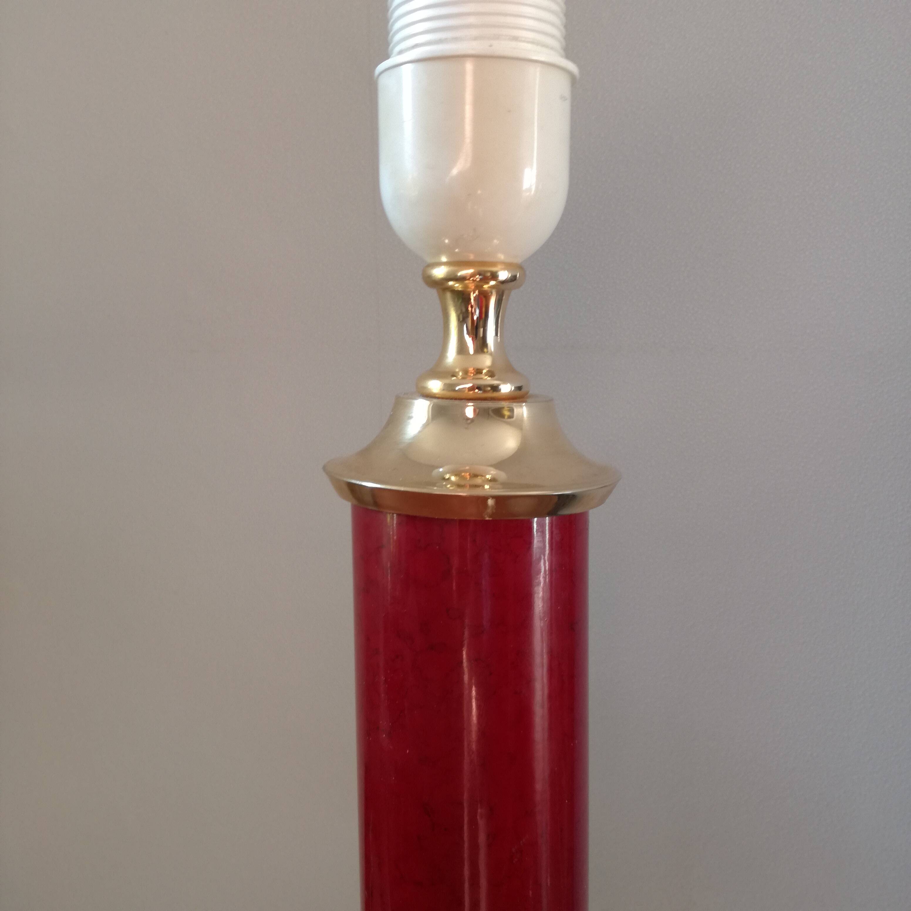 De Schuyneter column lamp in brass 1970