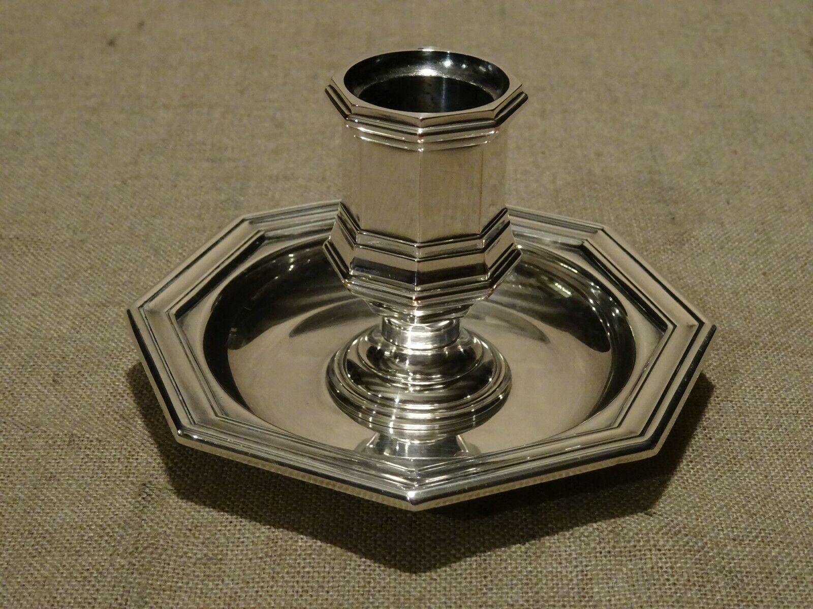 Christofle silver metal candlestick