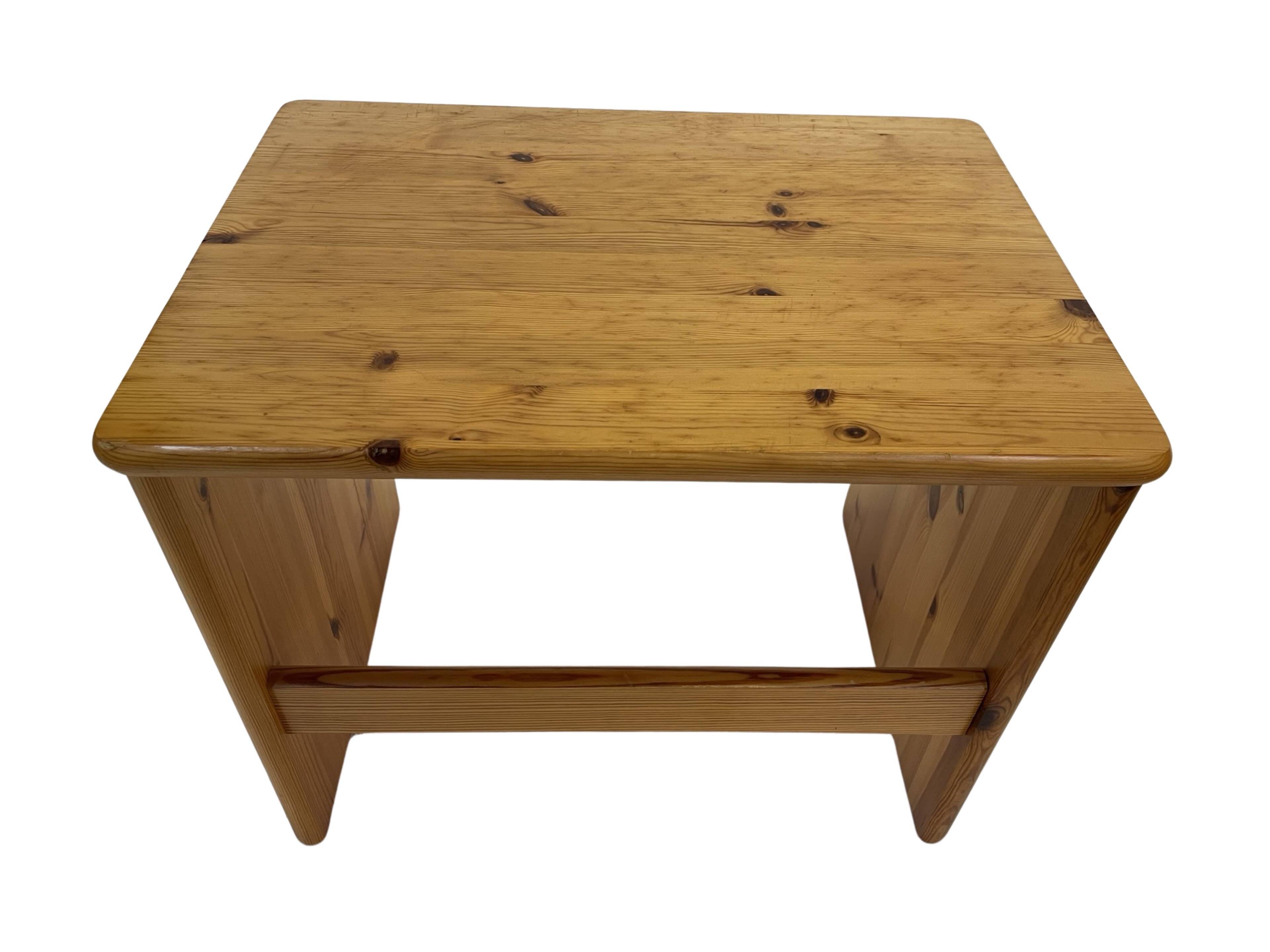 Tables gigognes vintage en bois de pin, tables d'appoint mimiset, lot de 3