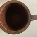 Midcentury Cubist XXXL Cup in West African Monoxyl Wood