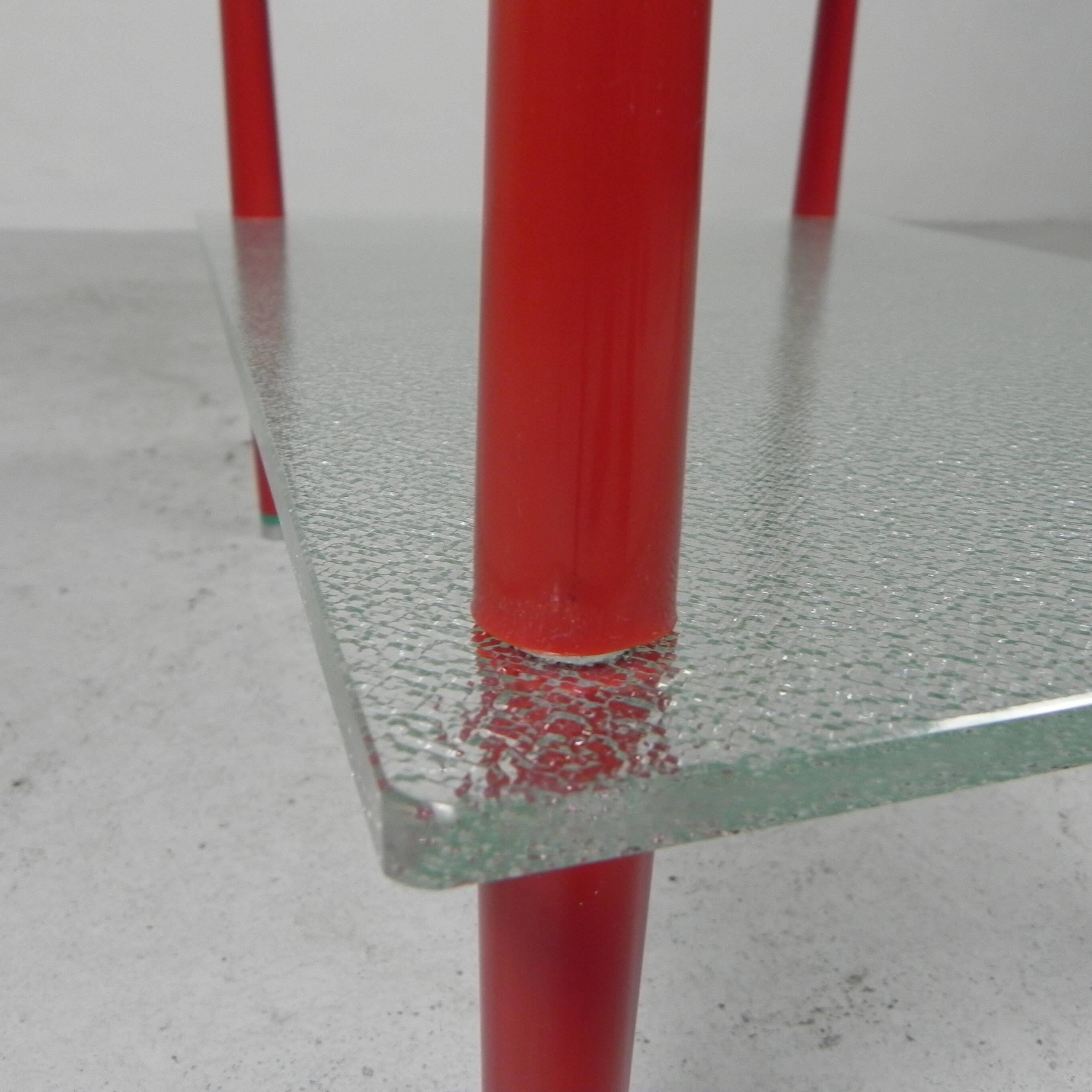 Arlecchino table with 2 glass plates, 1950s