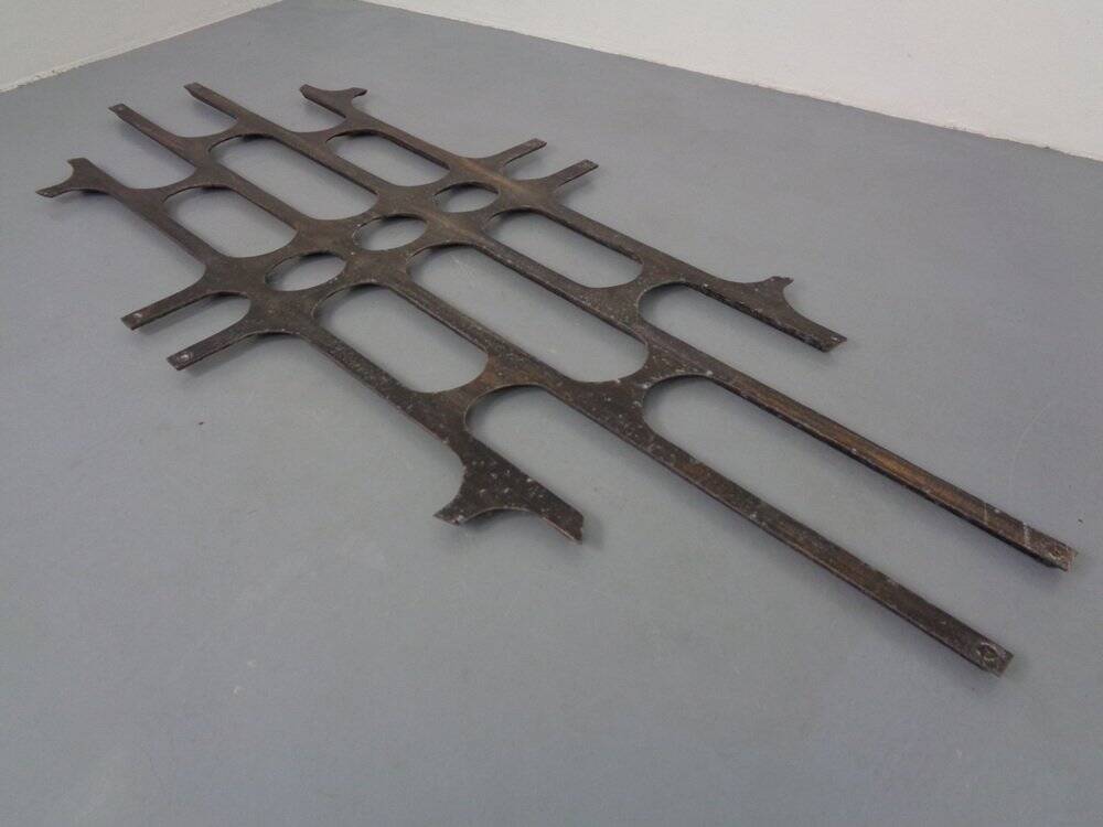 Large German Brutalist Iron Wall Sculpture, 1960s