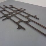 Large German Brutalist Iron Wall Sculpture, 1960s