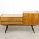 Mid-century Italian Wood and Brass Sideboard, 50s