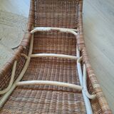 Rattan chaise longue