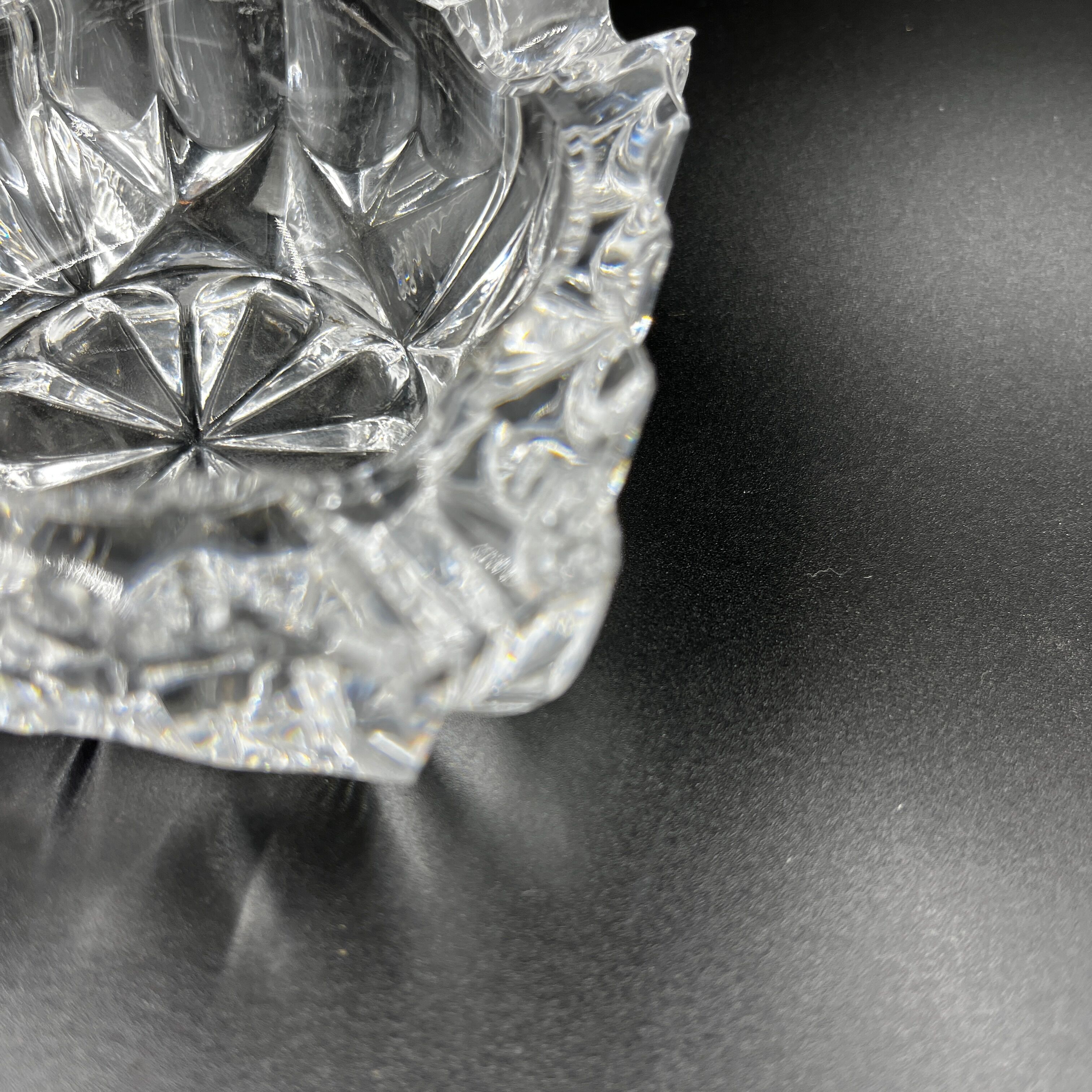 Square crystal ashtray