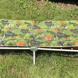 Vintage sun lounger - deckchair with floral decor