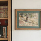 Russian school, Village on the Don. Watercolour.