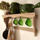 Antique wooden wall shelf