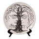 Vallauris ceramic plate, drawing by Jean Marais, 1970s