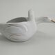 Cache pot two swans in vintage white and gold porcelain