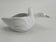 Cache pot two swans in vintage white and gold porcelain