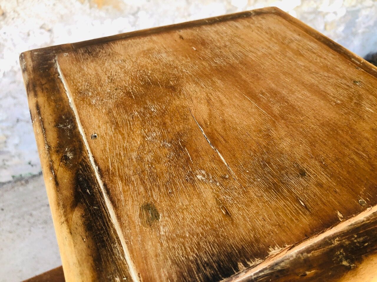 Vintage oak farmhouse stool Circa 50