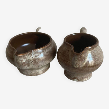 Set of two Niderville ceramic pitchers