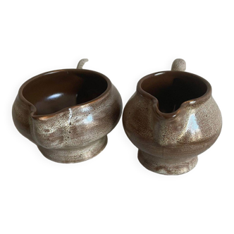 Set of two Niderville ceramic pitchers