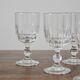 6 vintage Luminarc white wine glasses