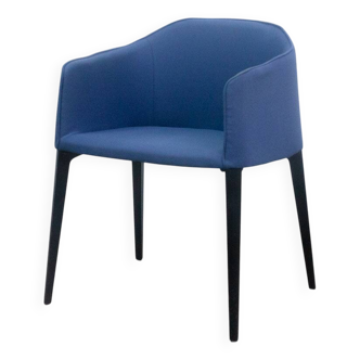 Laja chair from Pedrali in Dark Blue fabric