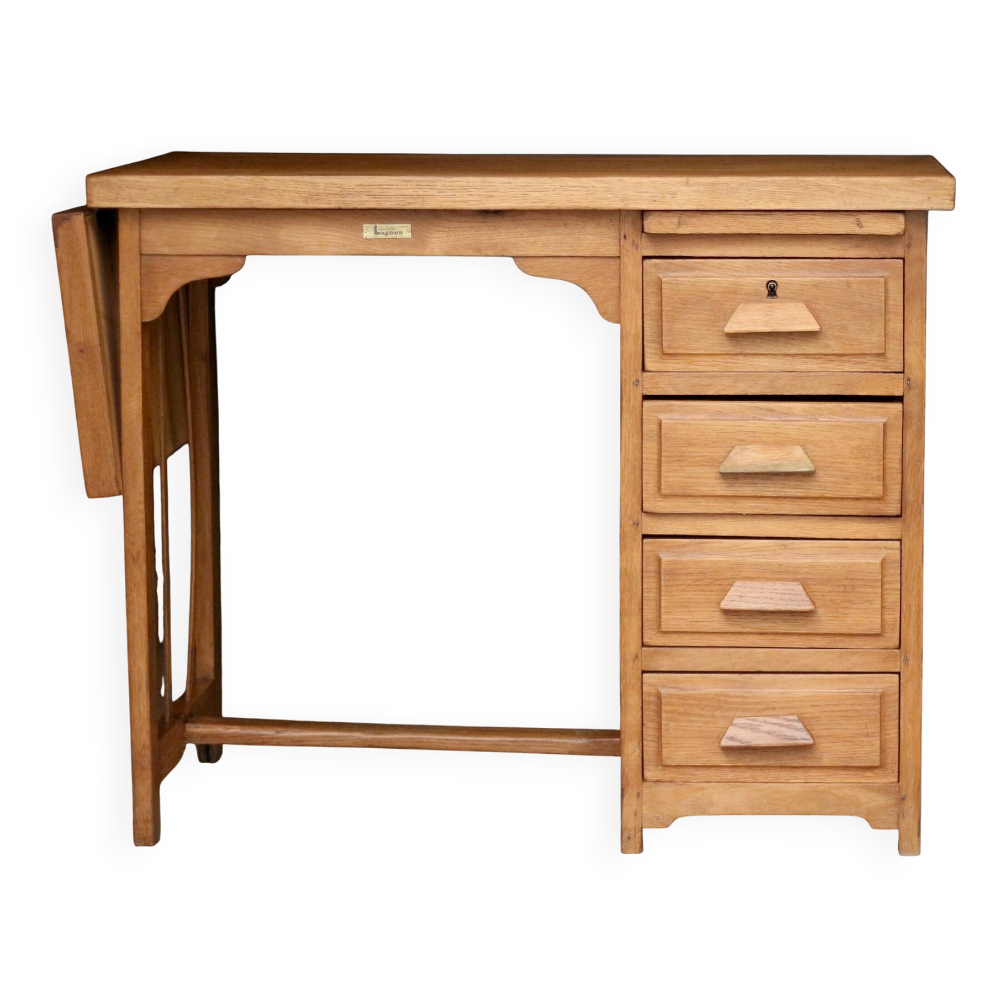 LACOUR oak desk. 1930s/1940s.